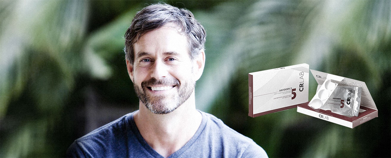 Man in blue TShirt with Trichology treatments